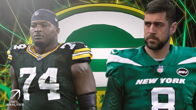 Elgton Jenkins, Aaron Rodgers, Packers