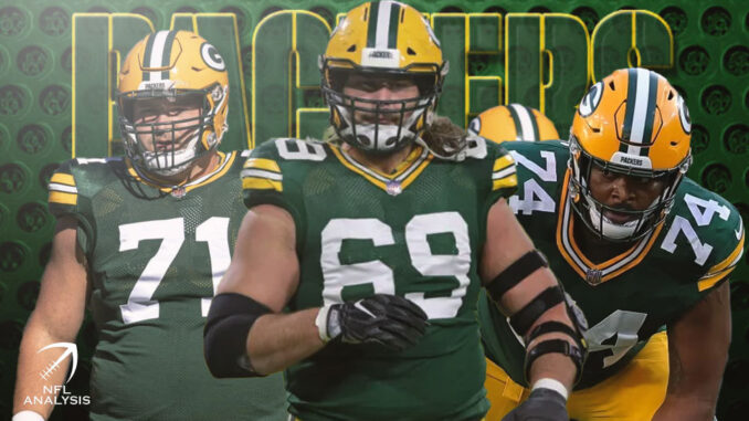 David Bakhtiari, Elgton Jenkins, Josh Myers, Packers