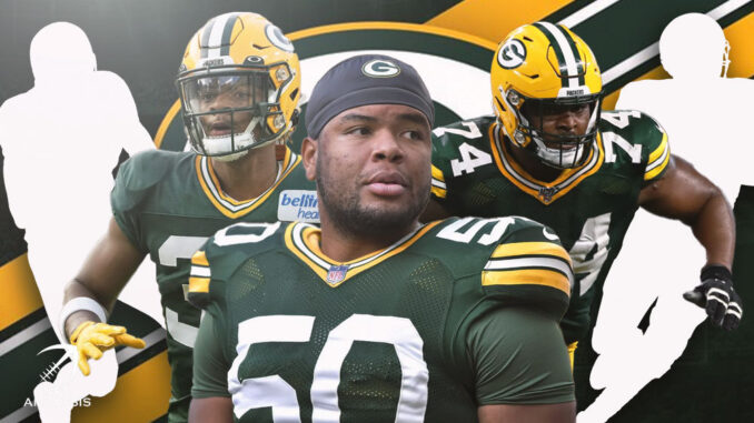 Zach Tom, Elgton Jenkins, Carrington Valentine, Packers
