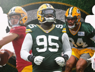 Alex McGough, Devonte Wyatt, Jonathan Owens, Packers