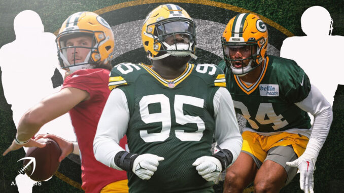 Alex McGough, Devonte Wyatt, Jonathan Owens, Packers