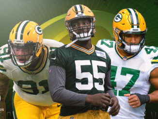Preston Smith, JJ Enagbore, Justin Hollins, Packers