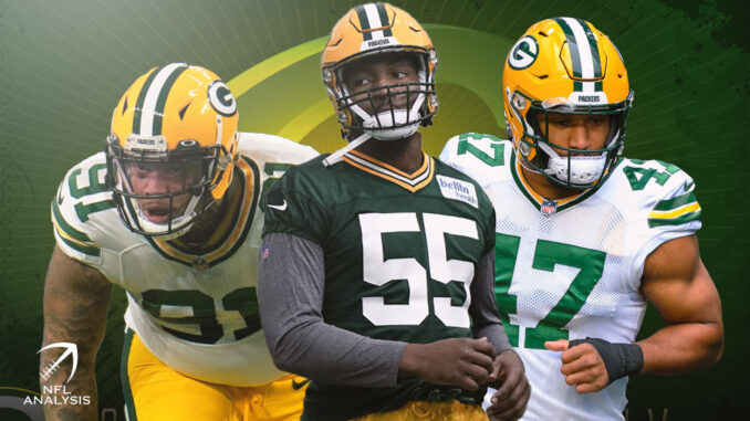 Preston Smith, JJ Enagbore, Justin Hollins, Packers