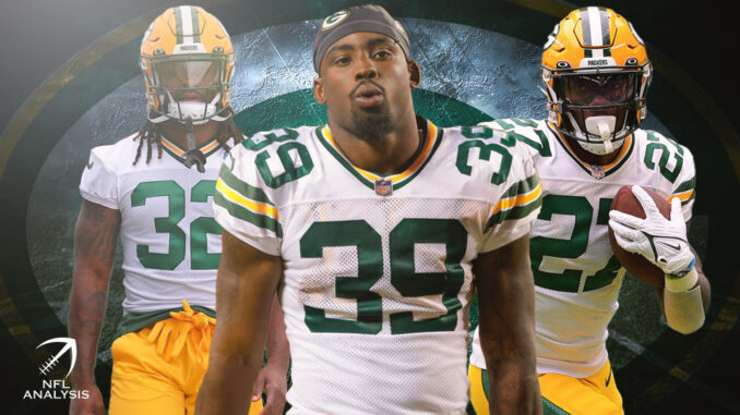 Tyler Goodson, Lew Nichols, Patrick Taylor, Packers