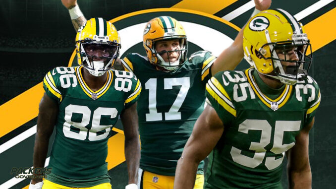 Grant DuBose, Alex McGough, Corey Ballentine, Packers
