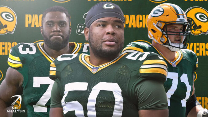 Yosh Nijman, Zach Tom, Josh Myers, Packers