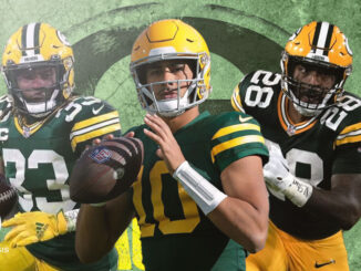 Jordan Love, Aaron Jones, AJ Dillon, Packers