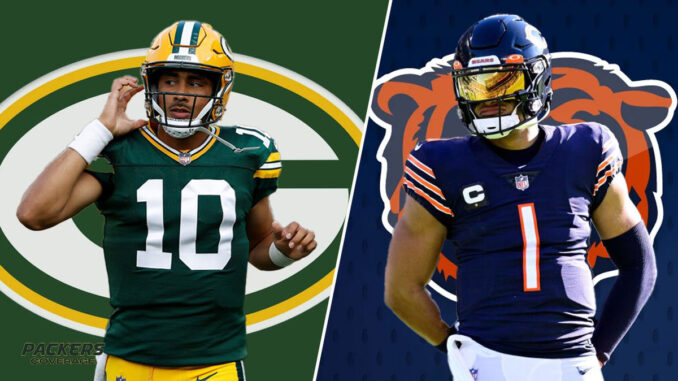 Jordan Love, Justin Fields, Packers, Bears