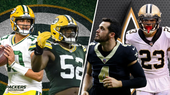 Jordan Love, Rashan Gary, Derek Carr, Marshon Lattimore, Packers