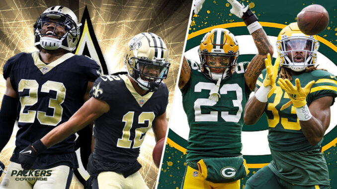 Marshon Lattimore, Chris Olave, Jaire Alexander, Aaron Jones, Packers, Saints