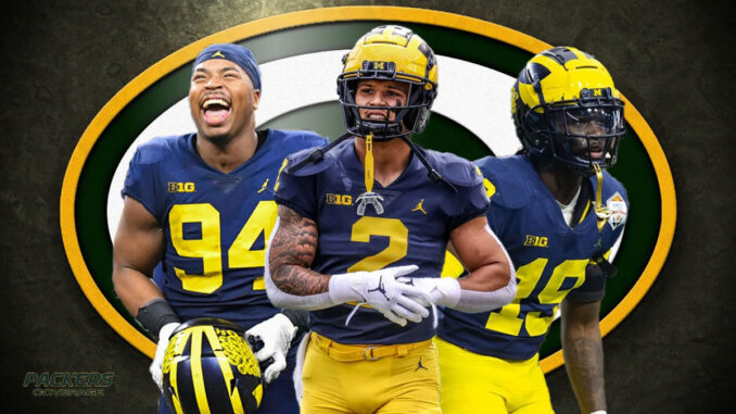 Blake Corum, Kris Jenkins, Rod Moore, Packers