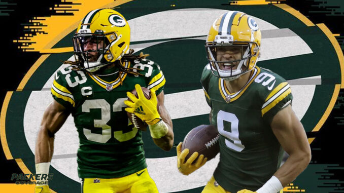Aaron Jones, Christian Watson, Packers