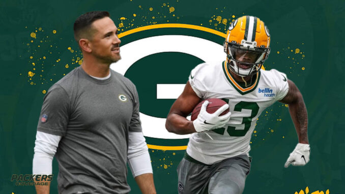 Matt LaFleur, Dontayvion Wicks, Packers