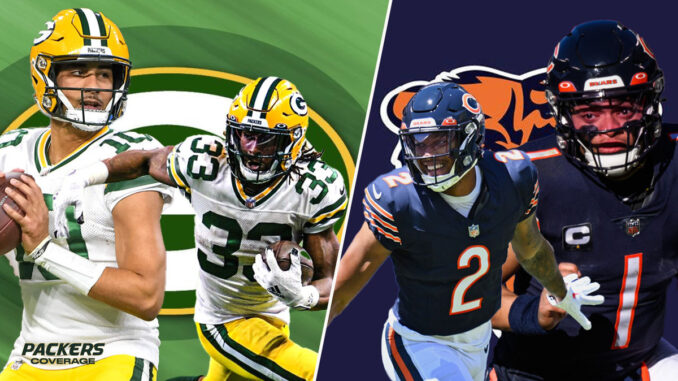 Jordan Love, Aaron Jones, Justin Fields, D.J. Moore, Packers, Bears